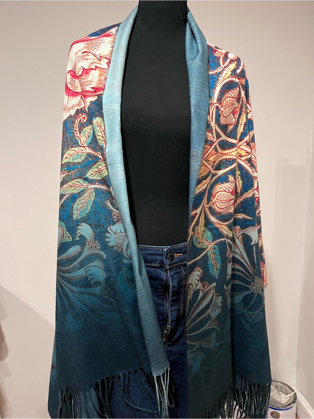 Beautifully Striking Colorful Floral Scarf Wrap 27x70